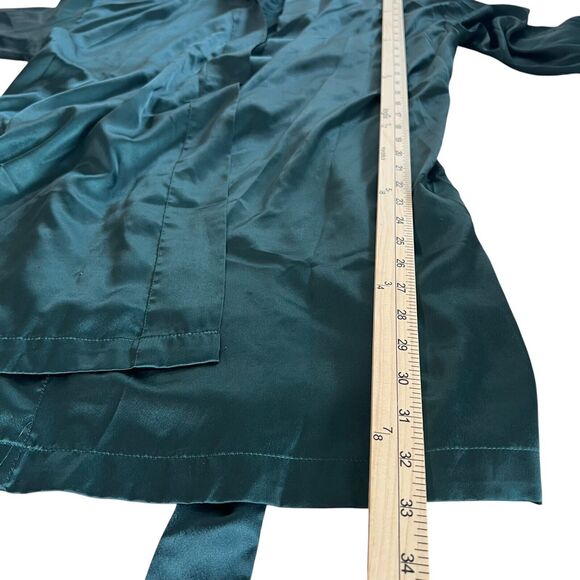 VTG Victoria’s Secret Green Silky Robe Sz. OS Set w/ Sexy Lingerie Dress Sz. XS - Picture 7 of 14